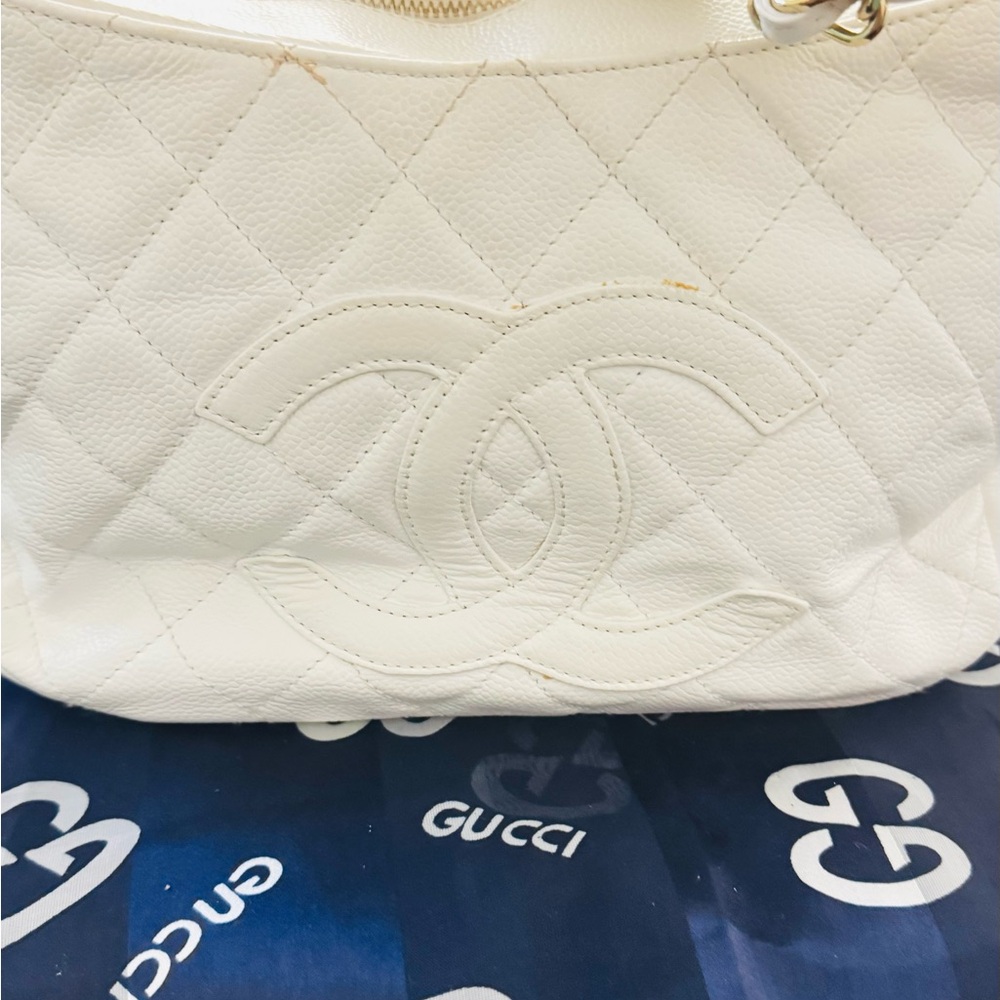 Chanel Cream Quilted Shoulder Bag